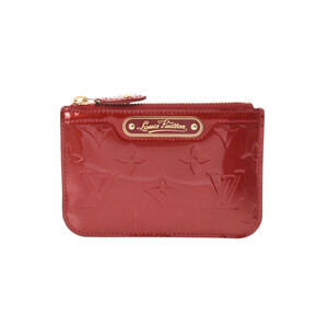 Louis Vuitton Vernis Patent Pochette NM Pomme Red Wallet